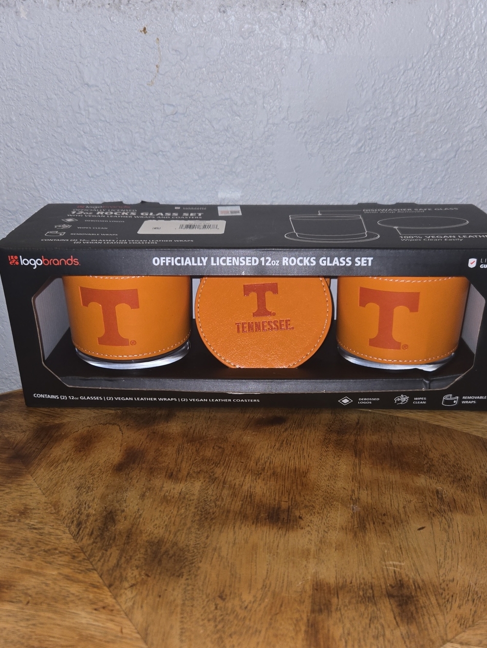 University Of Tennessee 4 Piece Tumbler And Coaster Set